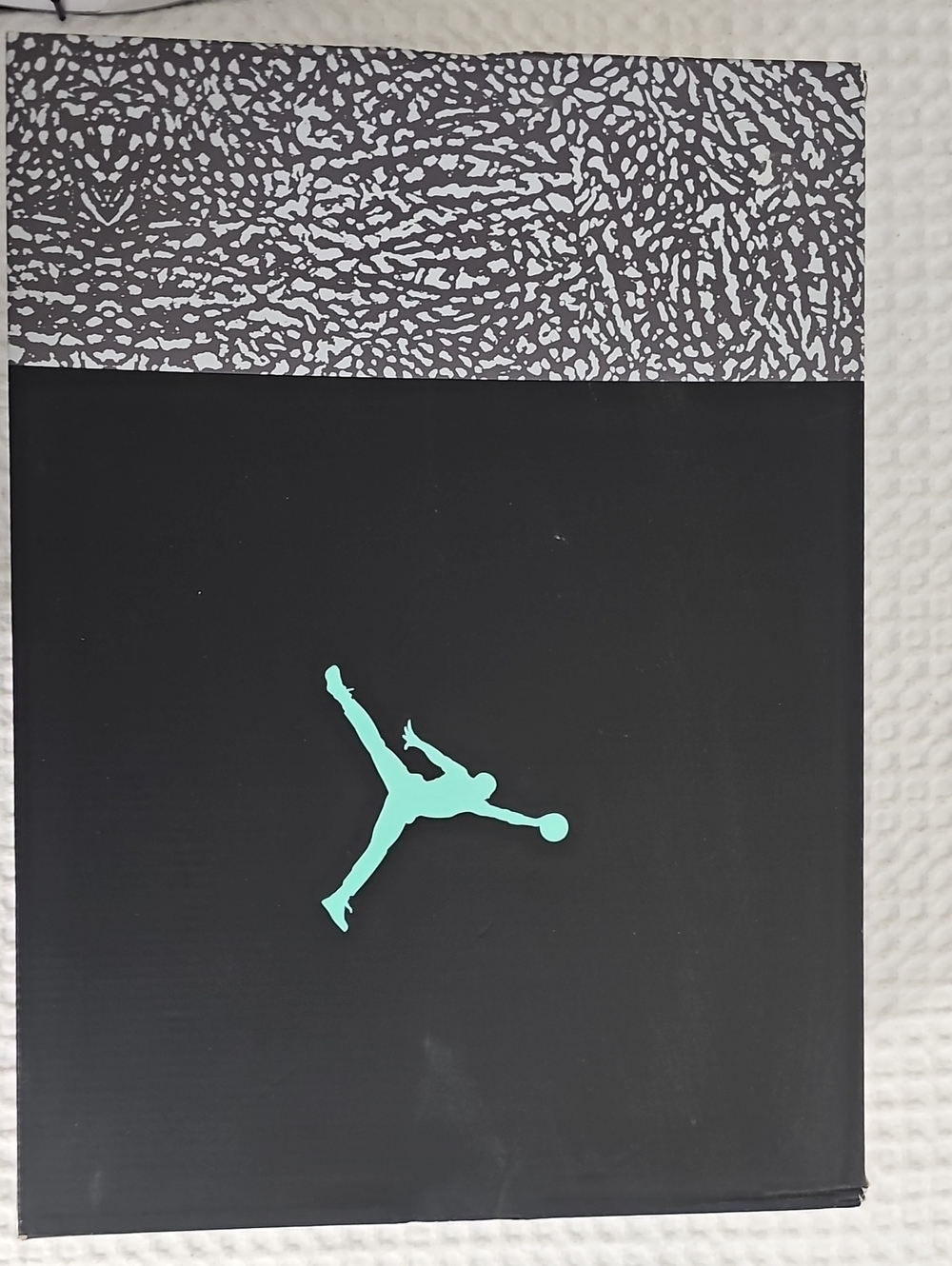 Air Jordan 3 Retros 12.5 Men's Leather Sneakers with Mint Accents - Picture 7 of 7